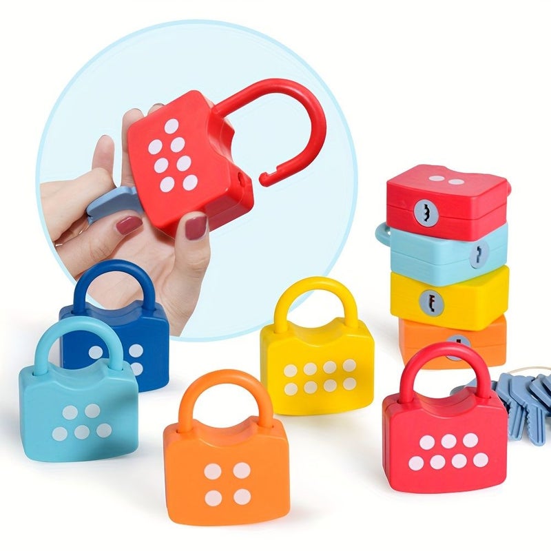 1 Set OPP Bag Number Letter Pairing Unlocking Game Training Puzzle Toy - Image 3