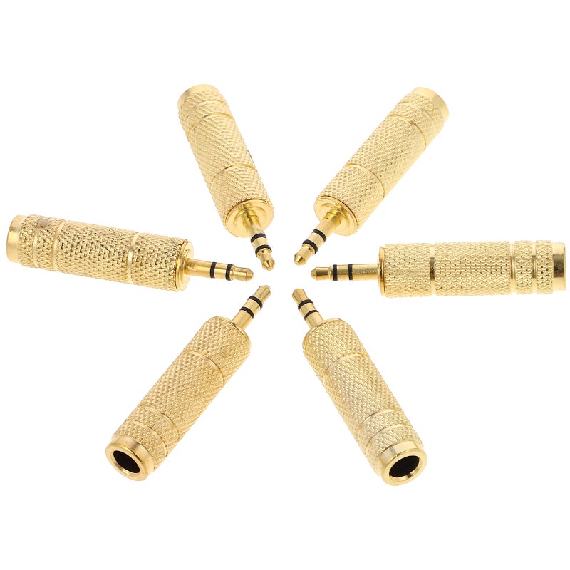 6Pcs Headphone Jack Adapters Converter Audio Interface Headphone Converter 6.35mm Male to 3.5mm Female - Image 5
