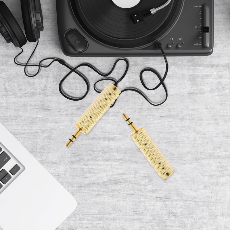 6Pcs Headphone Jack Adapters Converter Audio Interface Headphone Converter 6.35mm Male to 3.5mm Female - Image 2
