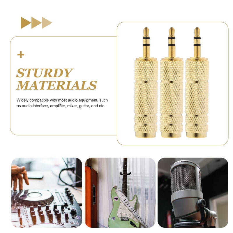 6Pcs Headphone Jack Adapters Converter Audio Interface Headphone Converter 6.35mm Male to 3.5mm Female - Image 3