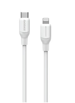 Momax Momax Flow USB-C to Lightning 1.2m Silicone Cable, Fast Charging and Data Transfer, Apple MFi Certified, White  - Image 2