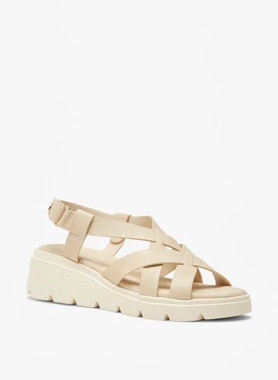 Le Confort Girls Strappy Sandals with Hook and Loop Closure