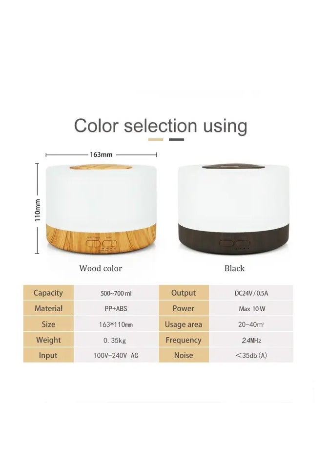 Essential Oil Diffuser Aromatherapy with Auto Shut Off, 4 Timers, BPA Free Design for Bedroom, Home, Office 700ml
