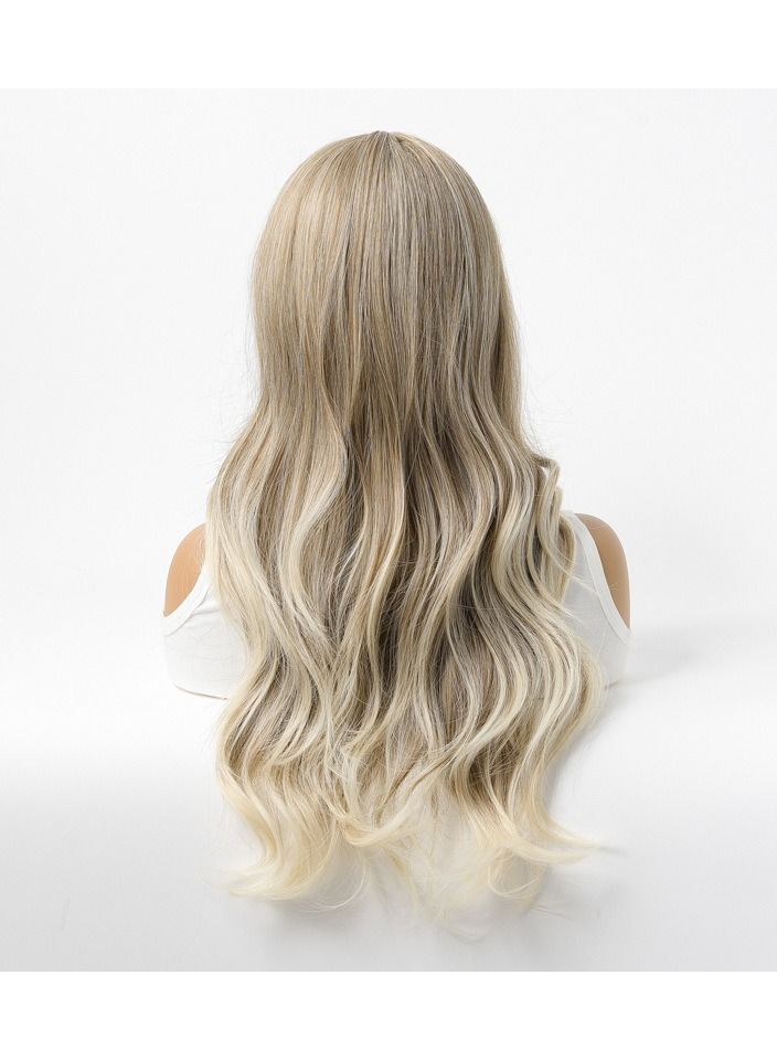 إستيل شعر مستعار نسائي طويل مجعد شعر مموج كبير متوسط ​​طويل غطاء رأس كامل أشقر رمادي - Image 4