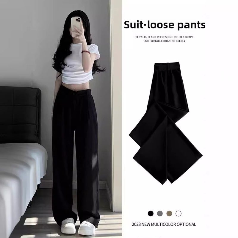 High Waist Suit Pants Women Slim Fit 2024 black regular  - Image 2