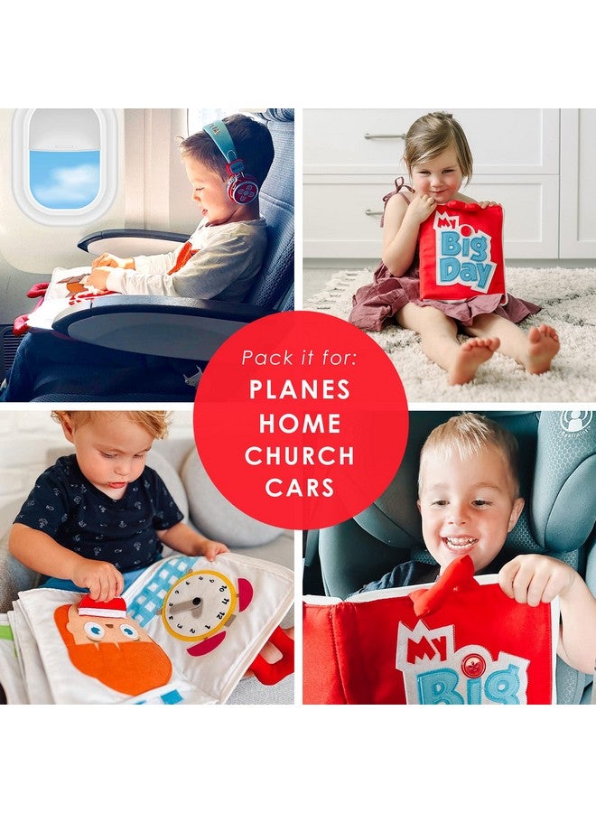 Curious Columbus Quiet Book For Toddlers Large Fabric Activity Busy Book. Toddler Montessori Book. 10 Pages Of Learning & Fun For Quiet Play. Airplane Activities Essential Road Trip Travel Toy - Image 3
