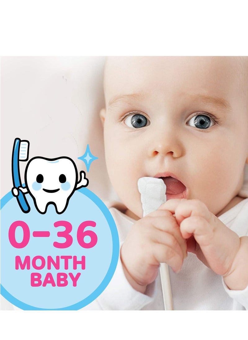 Be a better mom - Baby Tongue Cleaner 30pcs, Disposable Oral Cleaner with Paper Handle, Suitable for 0-3 Years Old Babies and Toddlers - Image 1
