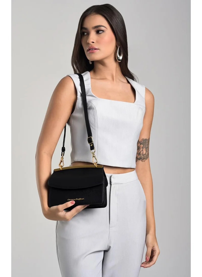 Carmen Steffens  Black Double-Sided Leather Bag for Women | Best Price UAE