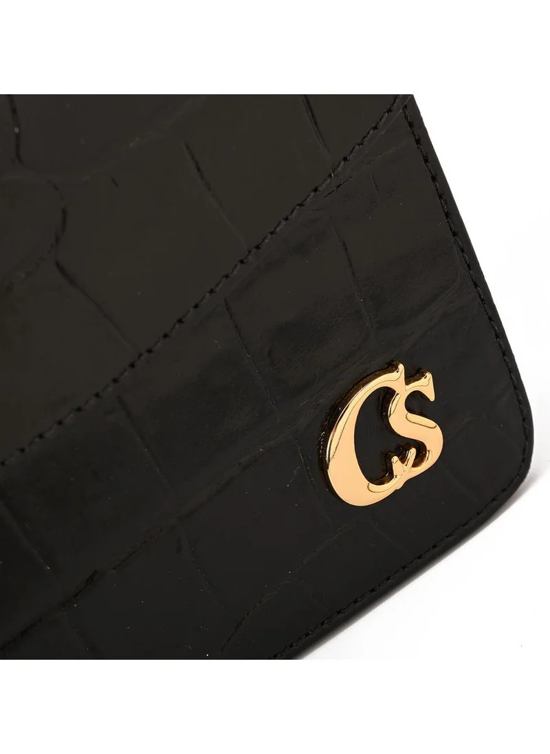 Carmen Steffens  Black Double-Sided Leather Bag for Women | Best Price UAE