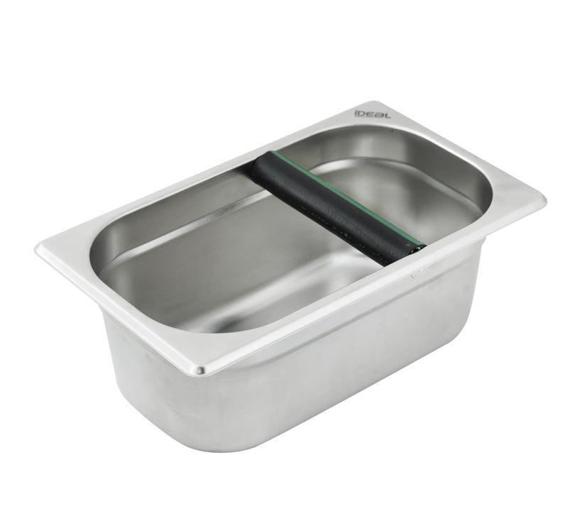 Ideal Stainless Steel Coffee Knock Box Small | Durable Barista Knockout Container | Heavy-Duty Countertop Knock Bin for Espresso Machines (Big) - Image 1