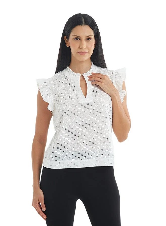 اشاراي بلوزة نسائية بأكمام فراشة