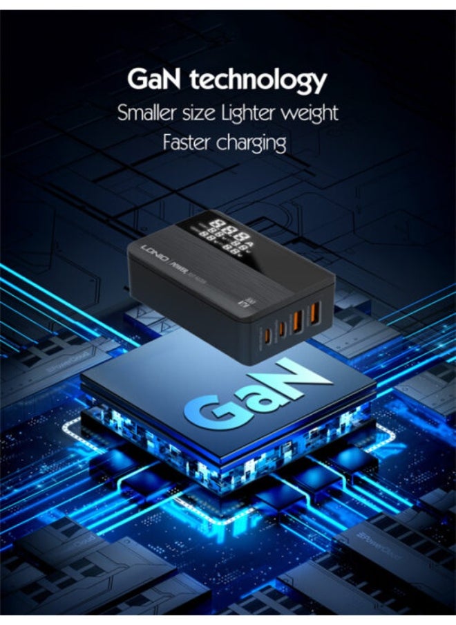 LDNIO - 100W USB C Charger, 4-Port Desktop USB Charger Station with PD+QC3.0, Multiport Fast Charger Adapter Compatible with MacBook Pro/Air, iPhone 13 Pro Max/12 Pro Max, iPad Series - Image 1