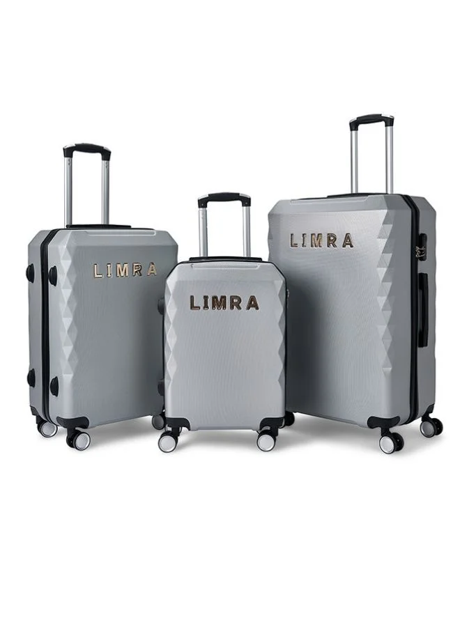 Limra A travel bag set consisting of 3 luggage bags silver/black