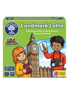 Orchard Toys Landmark Lotto Matching and Memory Board Game Teacher Tested Educational Bingo Game Party Gifts Fun Compact Travel and Holiday Game for Kids Age 3 to 6 Years