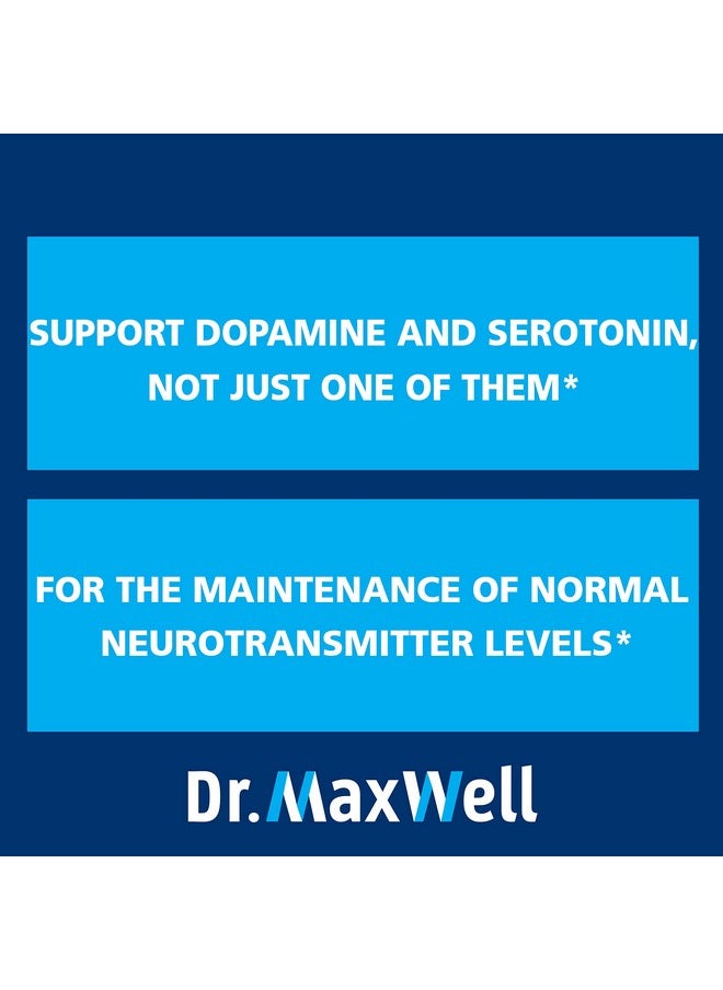 Dr. Maxwell Serotonin and Dopamine Supplements, Better Than Dopamine or Serotonin Support Only. Helps Maintain Normal Neurotransmitter Levels. Mucuna Pruriens, 5-HTP, 60 Capsules Women Men  - Image 2