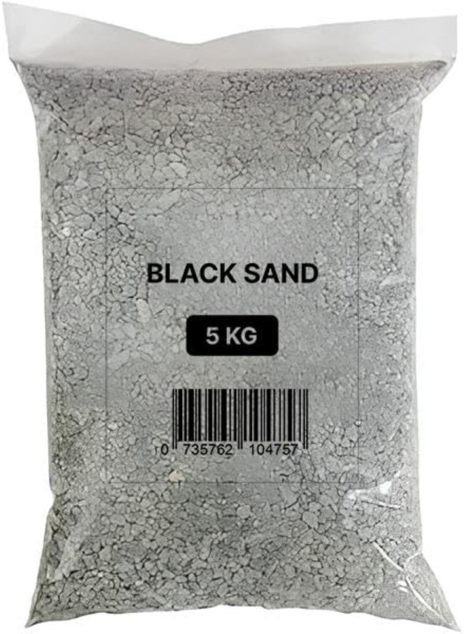 Biella Multi-Purpose Natural Sand Ideal For Construction Flooring Aquariums Plants And Diy Projects Black Sand 5 Kg - Image 1