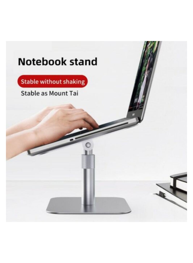 Adjustable Aluminium Alloy Laptop Stand Multi Angle Foldable Notebook Heat Dissipation Holder Silver - Image 3