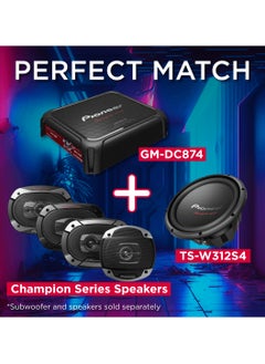 Pioneer Pioneer GM-DC874 1200W Max/80W RMS X 4/300W X 2 RMS Champion Series 4-Channel Bridgeable Amplifier  - Image 2
