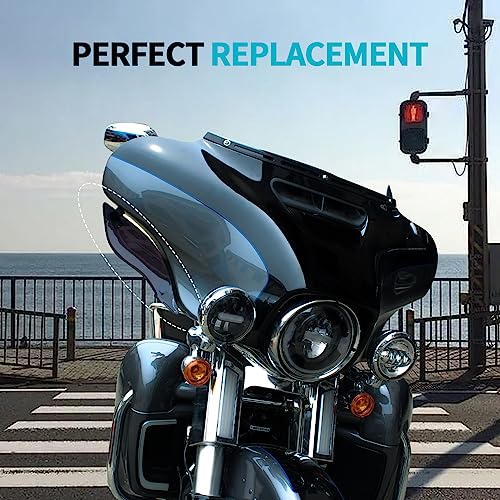 KAKABAS Dark Smoke Wind Deflectors Side Wings Compatible with Harley Davidson Electra Glide Street Glide Trike 2014-2022,Adjustable Motorcycle Fairing Side Shield,Air Deflectors kit 2PCS - Image 3
