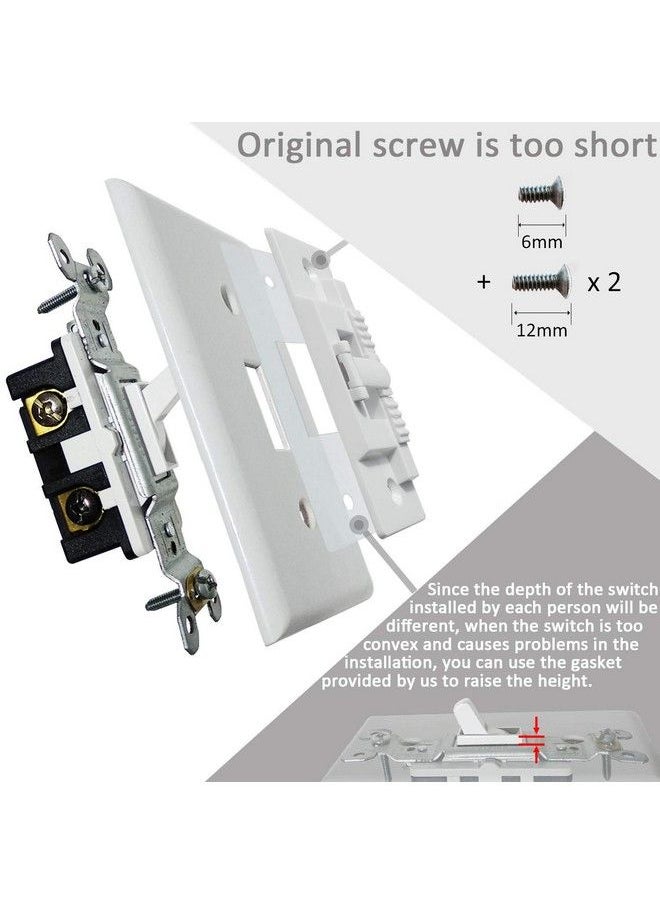 Light Switch Guard Ilivable Child Proof Wall Switch Plate Protects Your Lights Or Circuits From Being Accidentally Turned On Or Off By Children And Adults (White 2 Pack)
