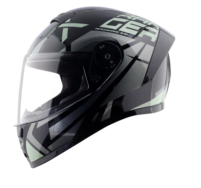 Vega Ranger DX Revenge Full Face Motorcycle Helmet with Lightweight Shell, Shock Absorbing Interior, Comfortable Liner, Ventilated Fit, Aerodynamic Build, and Trendy Black Grey Finish Black Grey-M - Image 4