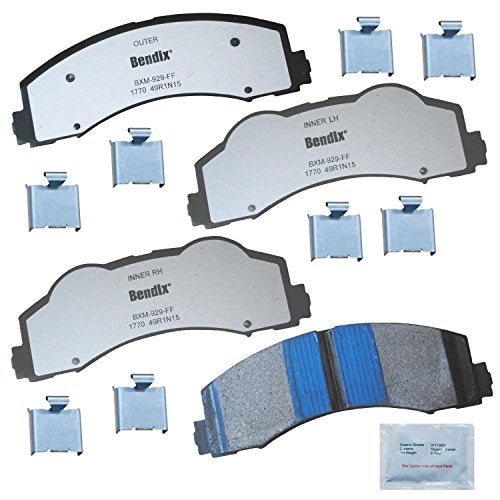 Bendix Fleet Metlok MKD1770FM Semi-Metallic Front Brake Pads for Ford Expedition 2017-2010, F-150 2017-2010, Lobo 2020-2009, Lincoln Mark LT 2014-2010, Navigator 2017-2010 - Image 1