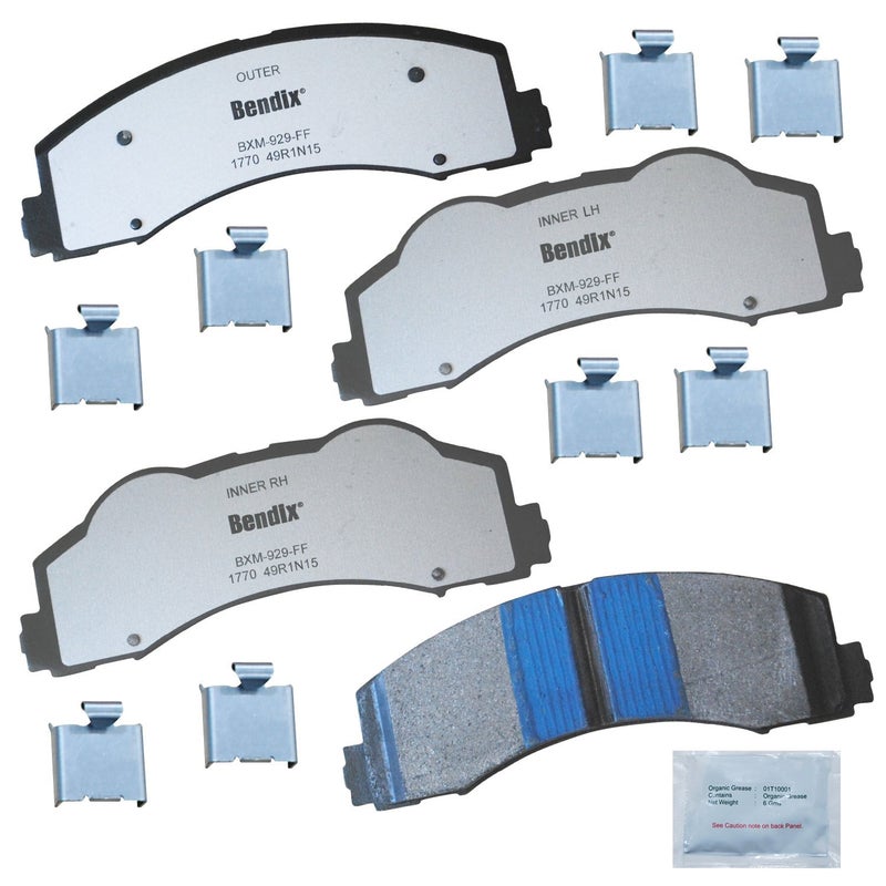 Bendix Fleet Metlok MKD1770FM Semi-Metallic Front Brake Pads for Ford Expedition 2017-2010, F-150 2017-2010, Lobo 2020-2009, Lincoln Mark LT 2014-2010, Navigator 2017-2010 - Image 3