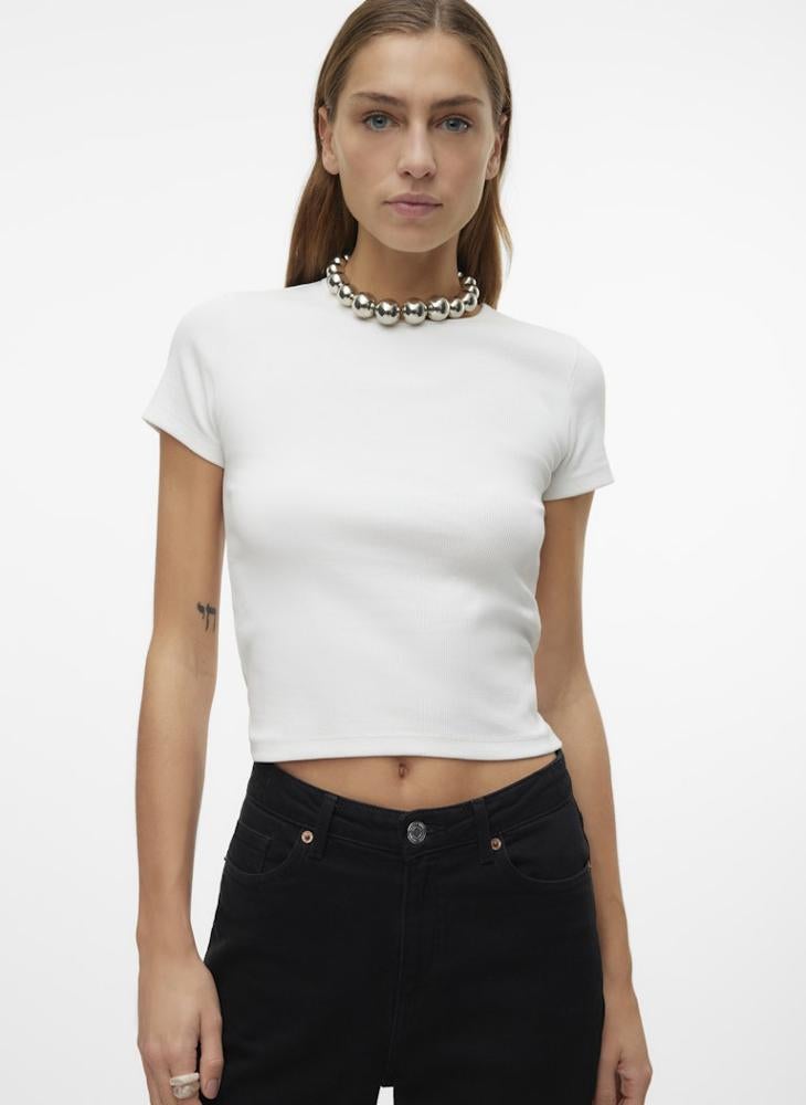 VERO MODA Casual Crew Neck T-Shirt - Image 3