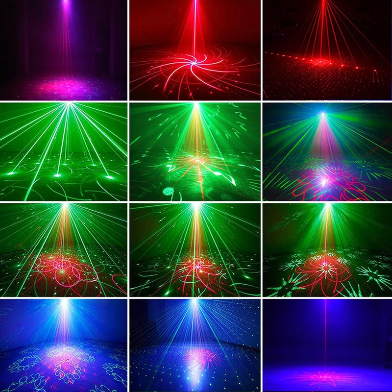 LOAIDU Party Lights,LED Disco Strobe Light,RGB Sound Activated with Remote Control Stage Lights,DJ Light Various Patterns Projector Effect for Bar Club Birthday Parties Christmas Holiday Decorations - Image 2