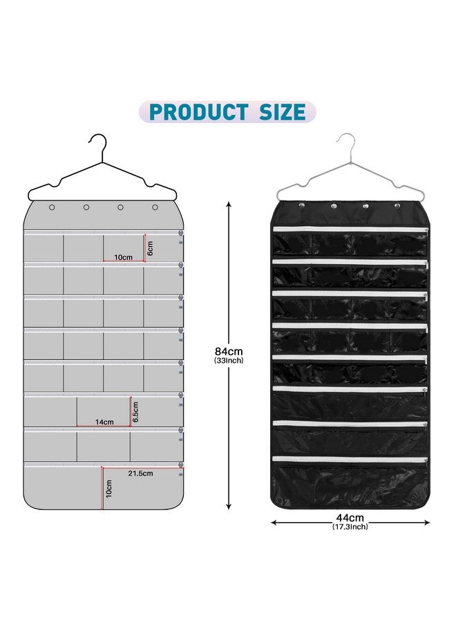 JOYMOMO JOYMOMO Hanging Mini Brand Organizer with 56 Slots for Real Littles (Mini Brands Not Included) - Double Sided, Black  - Image 2