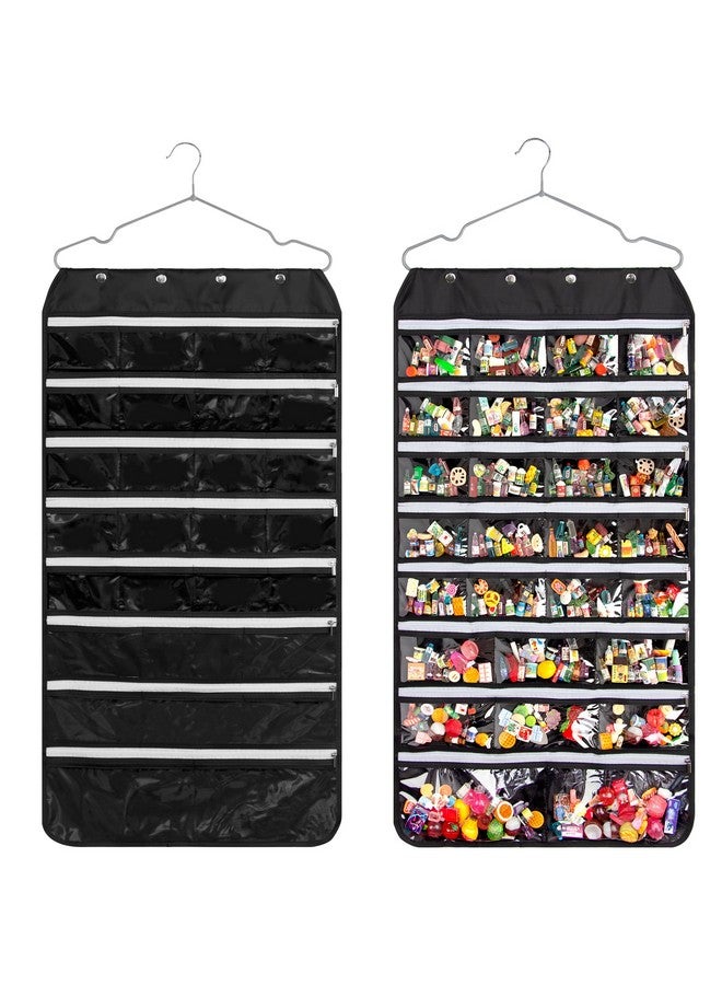 JOYMOMO JOYMOMO Hanging Mini Brand Organizer with 56 Slots for Real Littles (Mini Brands Not Included) - Double Sided, Black  - Image 1