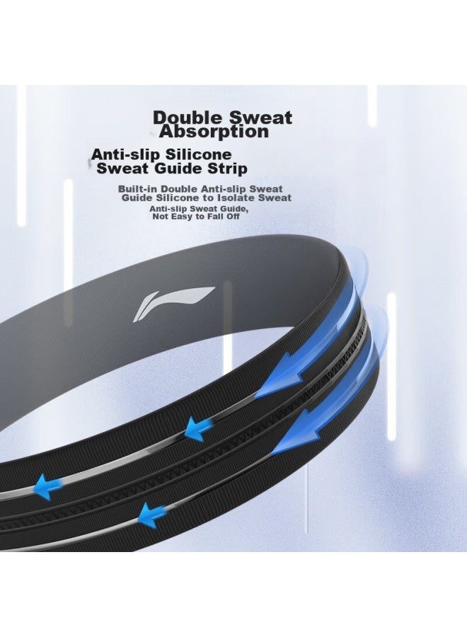 Li-Ning Li-ning Sports Sweatband, Sweat-absorbing Headband For Men And Women, Sweat-guiding Band For Basketball, Running, Yoga, Sweat-proof Headband, Hair Tie  - Image 3