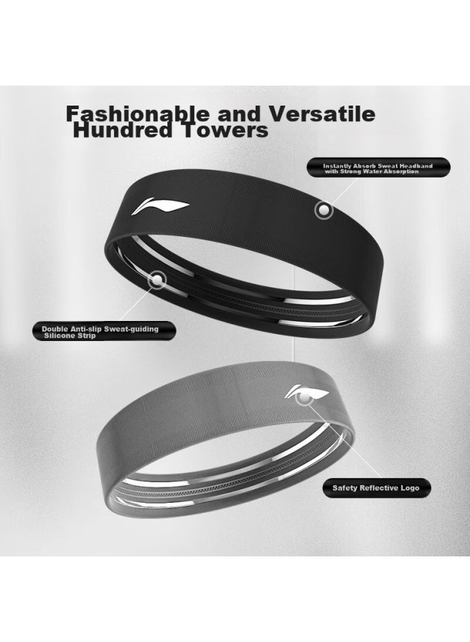 Li-Ning Li-ning Sports Sweatband, Sweat-absorbing Headband For Men And Women, Sweat-guiding Band For Basketball, Running, Yoga, Sweat-proof Headband, Hair Tie  - Image 2