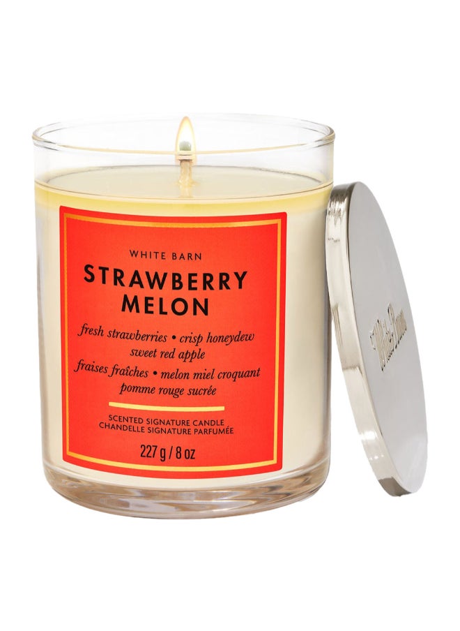 Bath & Body Works Strawberry Melon Signature Single Wick Candle 