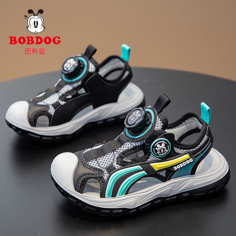 Babudou Kidsren'S Toe-Toe Sandals Boys Summer Beach Shoes 2025 Non-Slip Soft Sole Medium And Large Kidsren'S Sports Sandals - Image 1