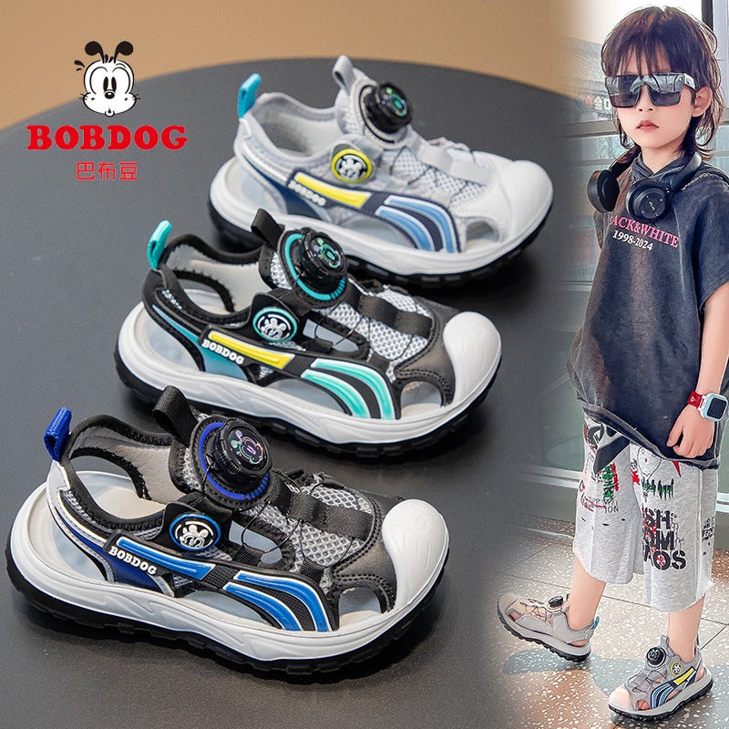 Babudou Kidsren'S Toe-Toe Sandals Boys Summer Beach Shoes 2025 Non-Slip Soft Sole Medium And Large Kidsren'S Sports Sandals - Image 2