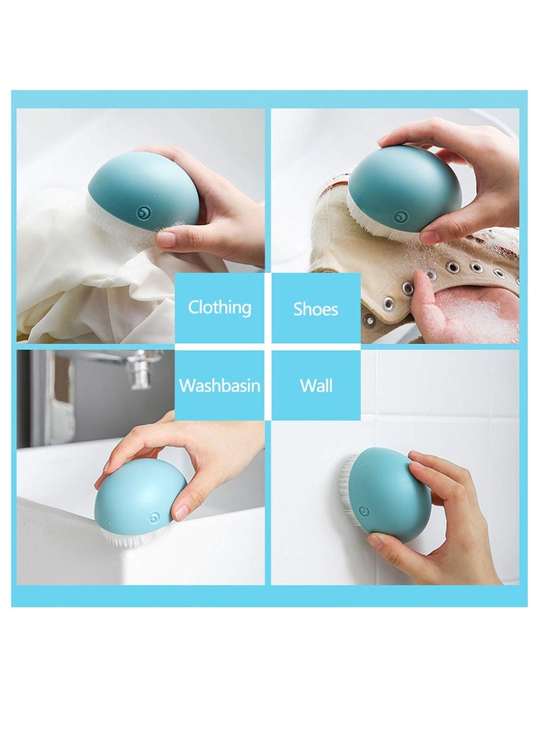 SYOSI فرشاة غسيل على شكل حوت 2 قطعة، فرشاة غسيل صغيرة إبداعية لطيفة من SYOSI، فرشاة تنظيف متعددة الاستخدامات منزلية بدون تساقط للأقمشة والمطبخ والسجادة والأحذية - Image 5