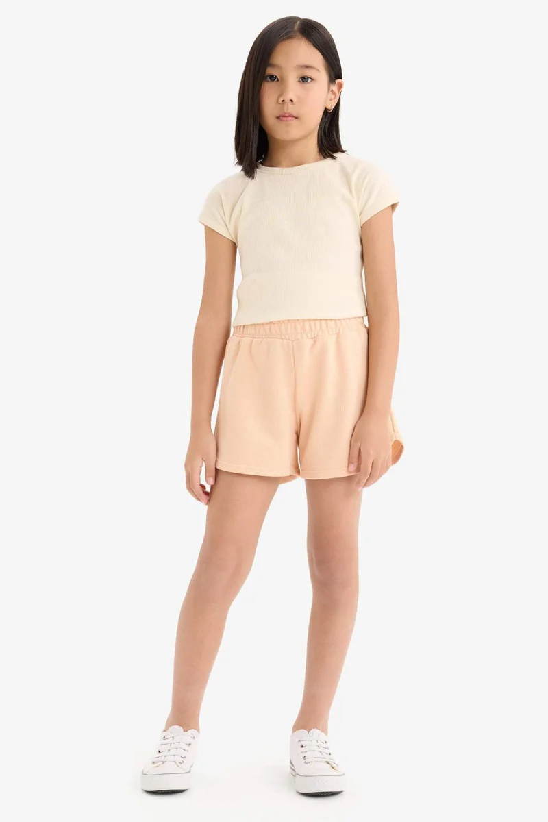ديفاكتو Girl Elastic Waist Printed Shorts