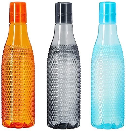 REGOLITH ENTERPRISES Plastic Fridge Water Bottle Set Checkered Pattern Outdoor Camping Home Travel Picnic Gym Sport Water Bottle 1000 ml 6 - Image 2