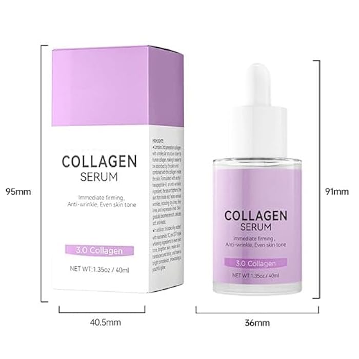 Grospe Collagen Serum For Face, Collagen Face Serum For Skin Tightening Helps Lift, Plump, & Firm Sagging Skin, Serums For Skin Care, Anti Wrinkle 1.35 Fl Oz - Image 5