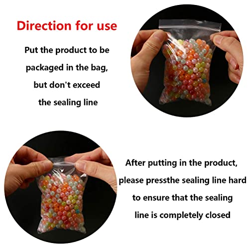 RKZCT 1000Pcs Mini Zip Bags 2 x 2 Inches | Small Zip Bags | Small Plastic Bag | Jewelry Baggies| Plastic Bag for Jewelry | Little Baggies - Image 5