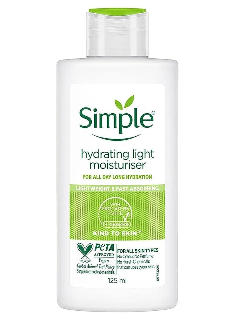 simple Face Cream For Sensitive Skin Hydrating Light Moisturiser 125ml - Image 1
