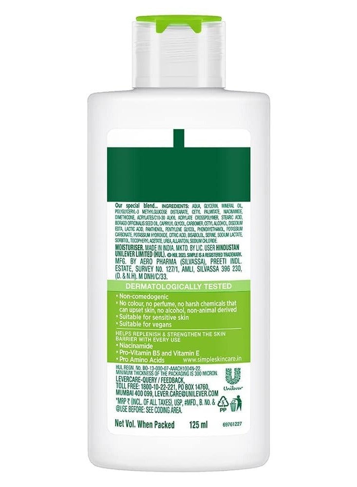 simple Face Cream For Sensitive Skin Hydrating Light Moisturiser 125ml - Image 3