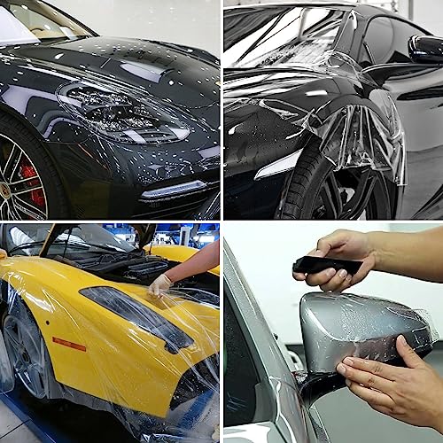 Fangfei Clear Paint Protection Bulk Vinyl PPF Car Wrap Film Self- Healing TPU Film Motor Bicycle Frame Protective Film (Transparent, 8" x 120") - Image 4