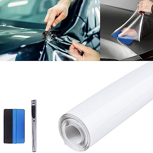 Fangfei Clear Paint Protection Bulk Vinyl PPF Car Wrap Film Self- Healing TPU Film Motor Bicycle Frame Protective Film (Transparent, 8" x 120") - Image 1