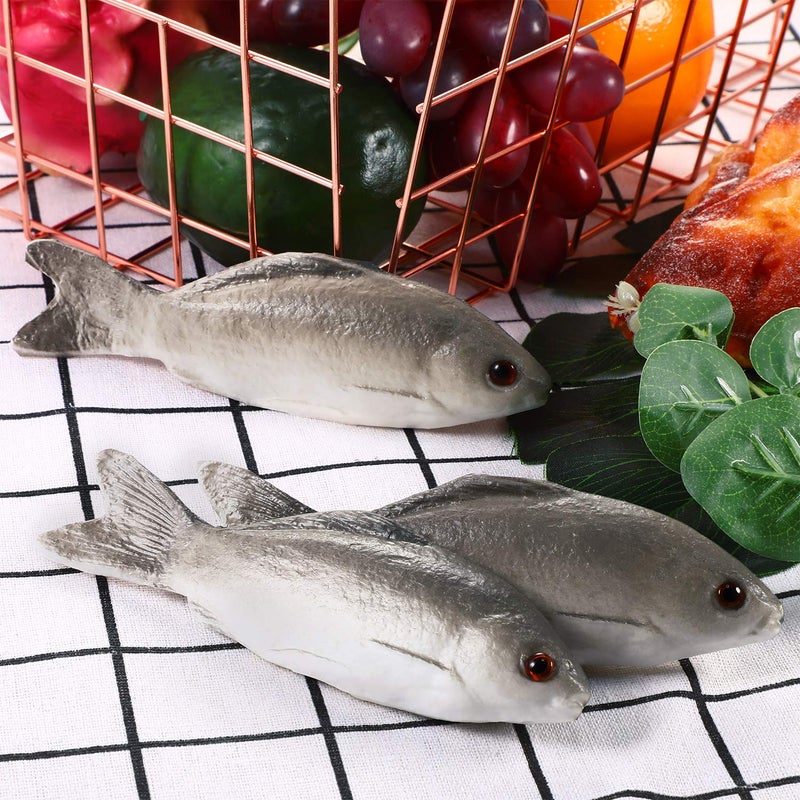 Gejoy 4 Pcs Fake Fish Realistic Toy Artificial Halloween Mode Small Plastic Sea Fish for Party Market Display Kitchen Decoration Photography Props - Image 4