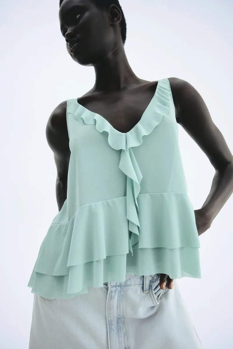 H&M Flounced vest top