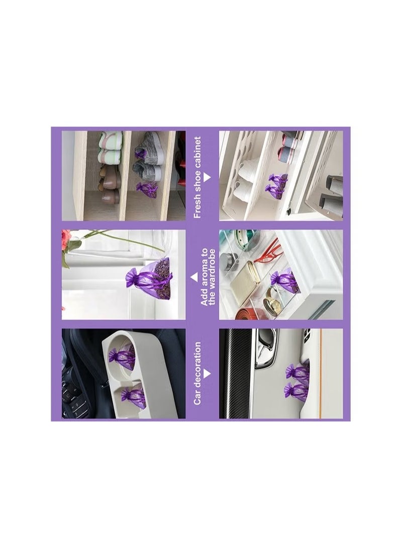JUE-FISH Eco-Friendly Lavender Sachet Bags 10 Pcs - Lavender Sachets - Used for wardrobes, Drawers, Closets, Shoe cabinets and Cars, Fresh Fragrance - Suitable for Home Decoration - Can Carry The Sachet - Image 3