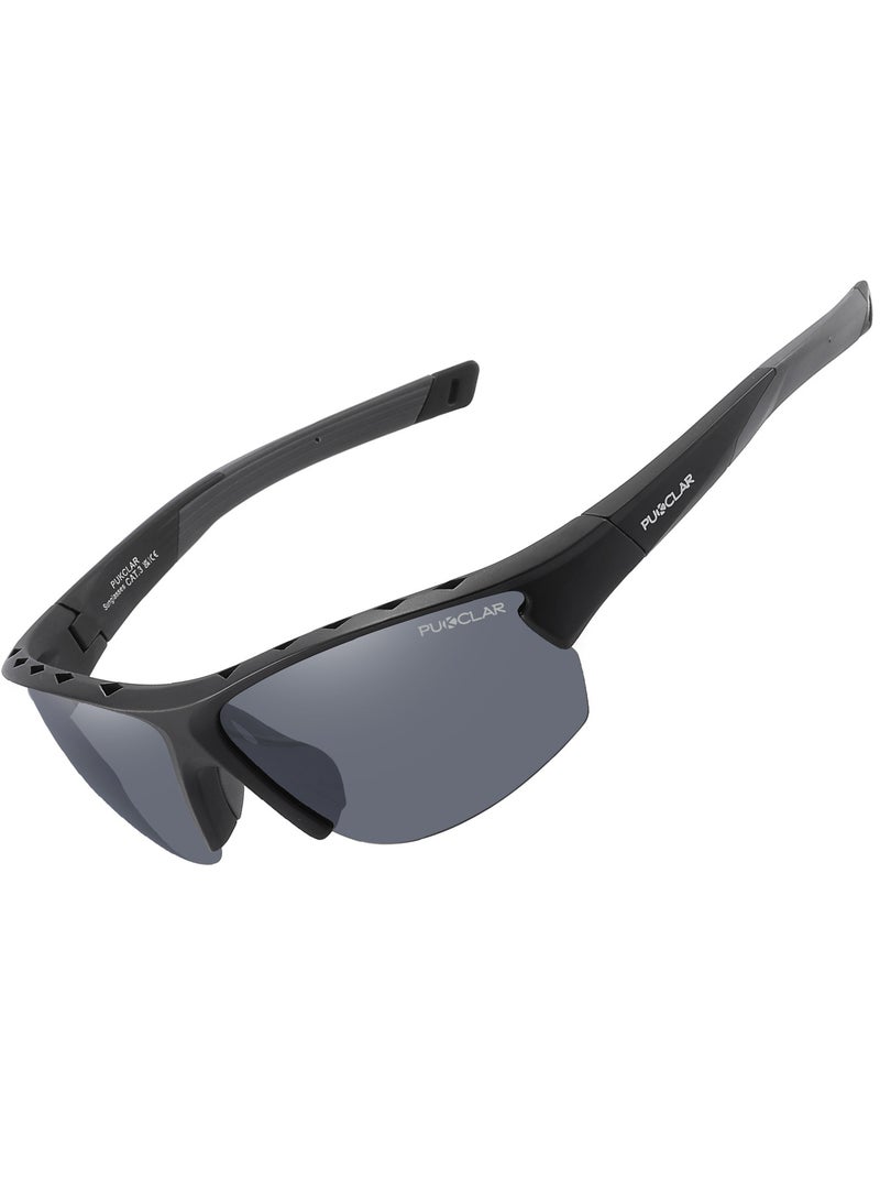 PUKCLAR Polarised Sports Sunglasses for Men Women Cycling Glasses UV400 Protection Sun Glasses For Running Driving Fishing Travel - Image 1