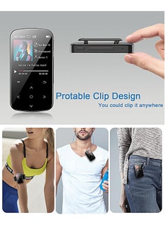 BENJIE MP3 Player 64GB with Bluetooth 5.2, 1.5 inch Colorful Screen Sensitive Touch Button, Hi-Fi Music MP3 Player with Clip Pedometer Voice Recorder Card Reader, Function for Sports Running  - Image 4
